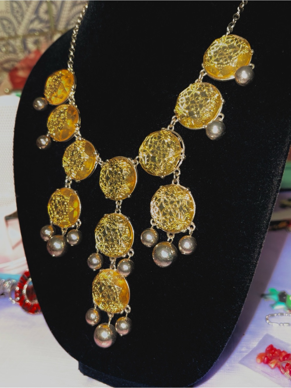 NWOT Yellow Statement Bib Necklace - Fashion Jewelry